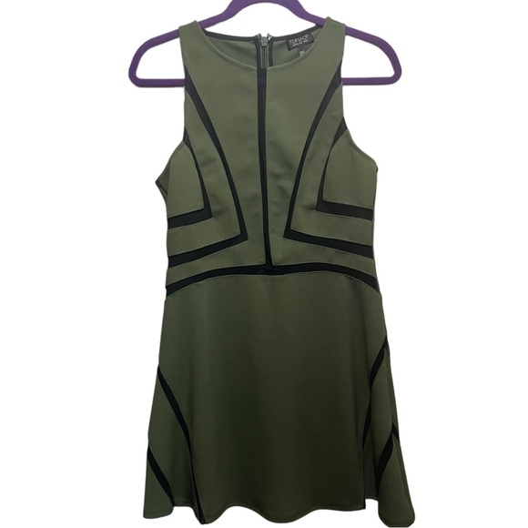 Topshop Dresses & Skirts - Topshop Olive Green Sleeveless Dress Size 8
